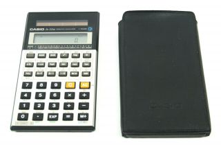 Vintage Casio Fx - 115m Solar C Power Scientific Calculator With Case
