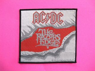 Ac/dc Official 1991 Woven Vintage Patch Uk Import Sew - On " The Razors Edge "