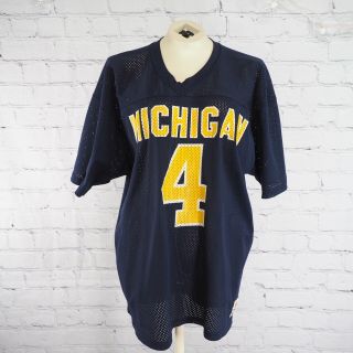Vintage 1980s Michigan Football Jersey Mesh Macgregor Sand Knit Size Xl