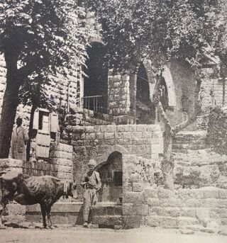 Lebanon Vintage Postcard 1920s Baabdath Fountain Capucins Francais Syrie Ghazir 2
