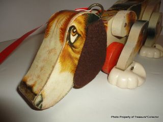 Vintage 181 Fisher Price Toys 1961 61 Snoopy Dog Pull Toy Wood