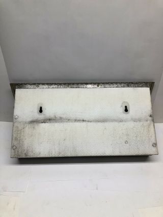 Vintage Aluminum Silver and White Wall Mount Mailbox 15.  5x4x8.  25 Post 3