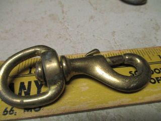 VTG Brass Bronze Marine Clasp Clip Swivle Hook Craft Snap Eye Hardware 3 