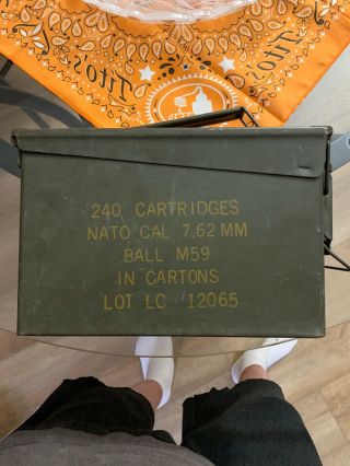 Vintage Ammunition Box Ammo Can Military Army