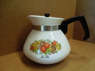Vintage Corning Corelle Spice Of Life P - 104 6 Cup Teapot Water Tea Pot