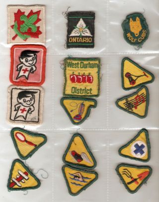 Vintage Scouts Canada Patches And Merit Badges.