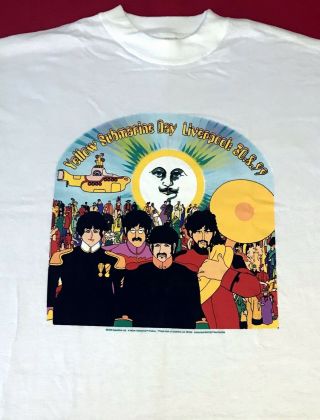 Vtg Beatles Yellow Submarine Day In Liverpool T - Shirt Lg Or Xl