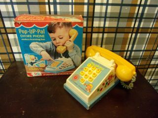 Vintage 1968 Fisher Price Pop - Up - Pal Chime Phone