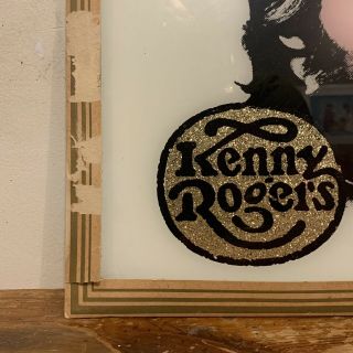 Vintage Kenny Rogers LP Art 18”x18” Carnival Glass Prize Cool 2