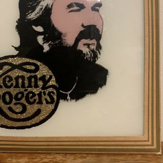 Vintage Kenny Rogers LP Art 18”x18” Carnival Glass Prize Cool 3