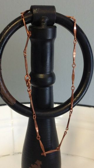 Vintage Copper Delicate Link Anklet Ankle Bracelet 10 "