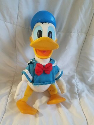 Disney Donald Duck Vintage Doll: Head,  Hands,  Feet (vinyl),  Body (plush) 14 "
