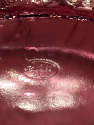 Vintage Pink Depression Glass Rose Pattern Trinket Dish w/Lid 4
