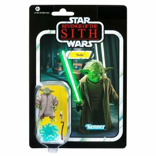 Star Wars Yoda 3.  75 Inch Action Figure Vc20 Card Vintage