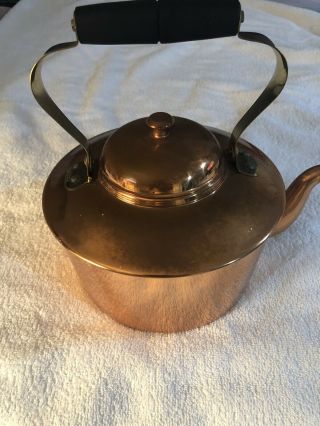 Large Vintage Copper Tea Pot Kettle Made In Colombia