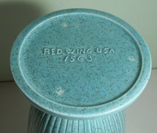 Vintage Red Wing USA Vase 1563 green 12 