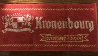 Vintage Kronenbourg Beer Breweriana Bar Towel