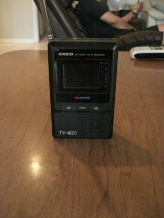 Vintage Casio Tv - 400 Pocket Color Portable Handheld Television