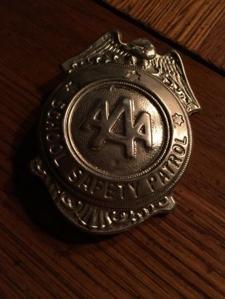Vintage,  Aaa School Safety Patrol Badge,  Grammes Allentown Pa