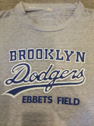 Brooklyn Dodgers T Shirt Vintage Ebbets Field Hof Mlb Baseball L Xl Very