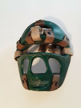 Vintage Macgregor Catchers Face Mask - Green - (and Is Adjustable)