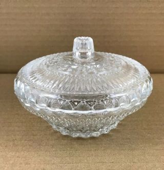 Vintage Anchor Hocking Wexford Candy Dish Clear Glass 5” Diameter