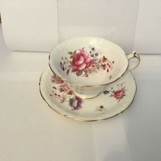 Paragon,  Vintage Tea Cup And Saucer,  Rosealee Pattern