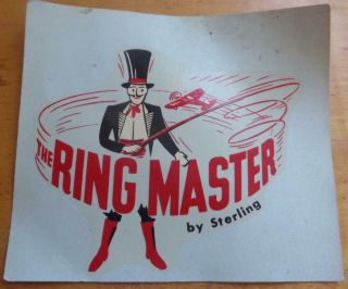 Vintage Sterling Airplane Model The Ringmaster Decal Only
