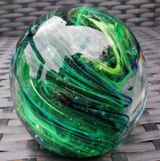 Isle Of Wight Studio Vintage Large Abstract Paperweight Unusual Rare