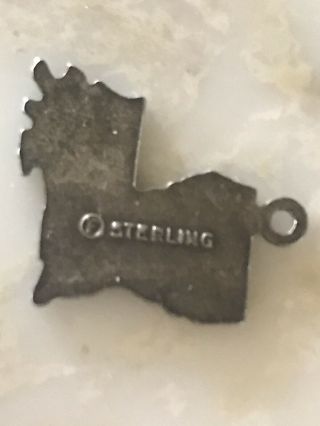 Vintage Sterling Silver State Of Louisiana Charm 2