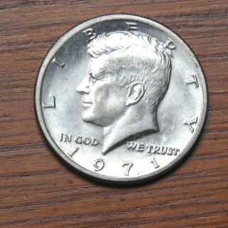 1971 Kennedy Half Dollar - Vintage U.  S.  Currency Silver Coin