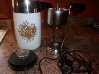 Corning 10 Cup Electric Coffee Pot,  Vintage Le Cafe,  Complete