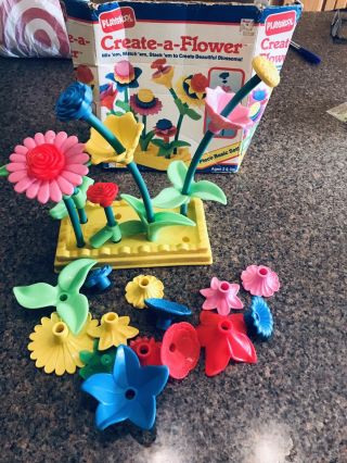 Playskool Create A Flower Vintage Not Complete