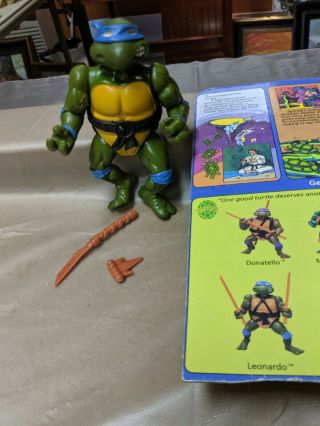 Teenage Mutant Ninja Turtles Leonardo (soft Head) Action Figure Vintage