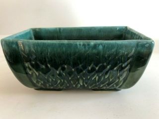 Vintage Mccoy Art Pottery Planter - Turquoise Green Usa