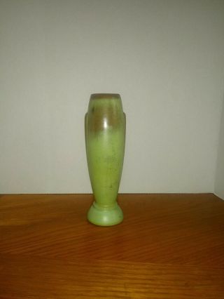 Vintage Frankoma Pottery Prairie Green 43 Bud Vase Mid Century Modern Sticker