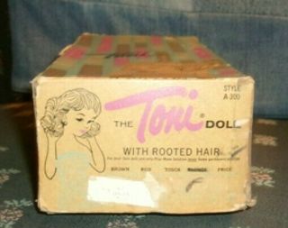 VINTAGE American Character Toni Doll Box,  ORIG.  Basic Clothes,  Accessories—NO DOLL 3