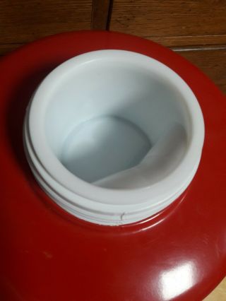 Vintage Coleman Red White Metal Plastic 2 Gallon Thermos Cooler Jug Handle 5