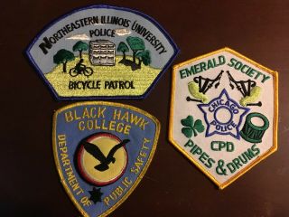 Illinois,  Vintage Issued Police Patches Group One