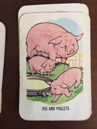 Vintage 1960s Card Game - On the Farm DONKEY - Complete set 2
