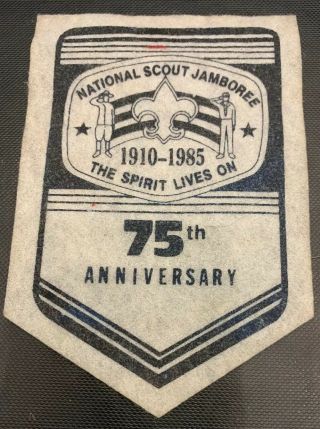 Vintage Boy Scouts 1985 Jamboree Felt Patch 75th Anniversary