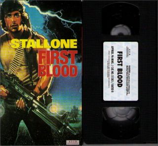 First Blood Rambo (1985) Vintage Vhs Tape - (sylvester Stallone)