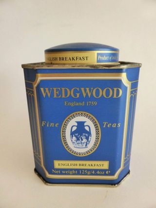 Vintage Tea Tin,  Blue & Gold Wedgewood English Breakfast Tin,  Cottage Chic,  Uk