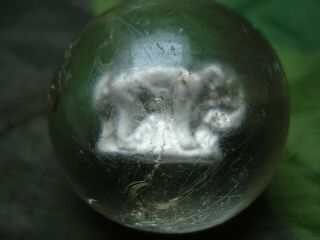 Antique / Vintage German Sulfide Hand Made Glass Marble - 1 1/2 " - Elephant