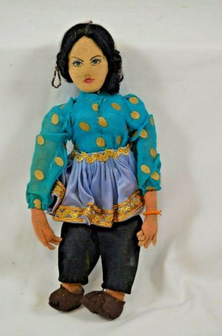 Vintage 10 " Handmade Cloth Doll