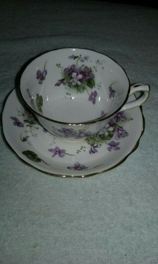 Vintage Hammersley Victorian Violets Cup,  Saucer