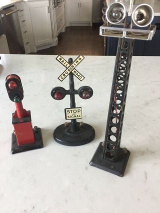 Marx Vintage R/r Train Crossing Lights Train Accessories Signals