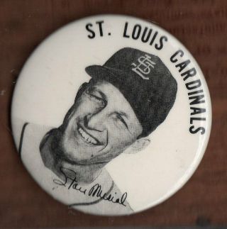Vintage Stan Musial St Louis Cardinals Baseball Pin.