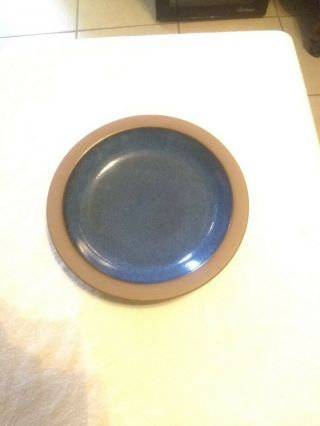 Vtg Edith Heath Ceramics 7.  5” Side Salad Plate Blue Moonstone Nutmeg Rim.