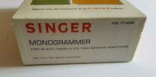 Vintage Singer Monogrammer 171256 for 750 Series Slant Needle Sewing Machines 2